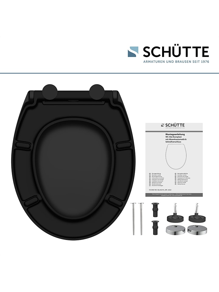 Schütte WC-Sitz mit Absenkautomatik in Schwarz günstig kaufen | limango | Armaturen