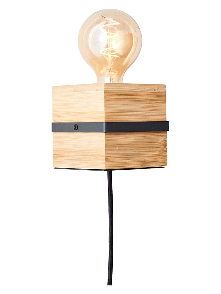 Lampa ścienna "Benny" w kolorze jasnobrązowym - 10 x 10 cm