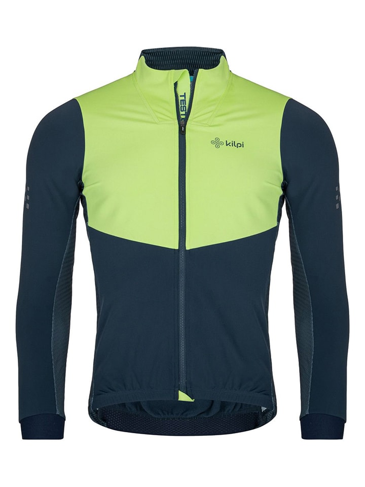 Fahrradtrikot "Meveto" in Dunkelblau/ Neongrün
