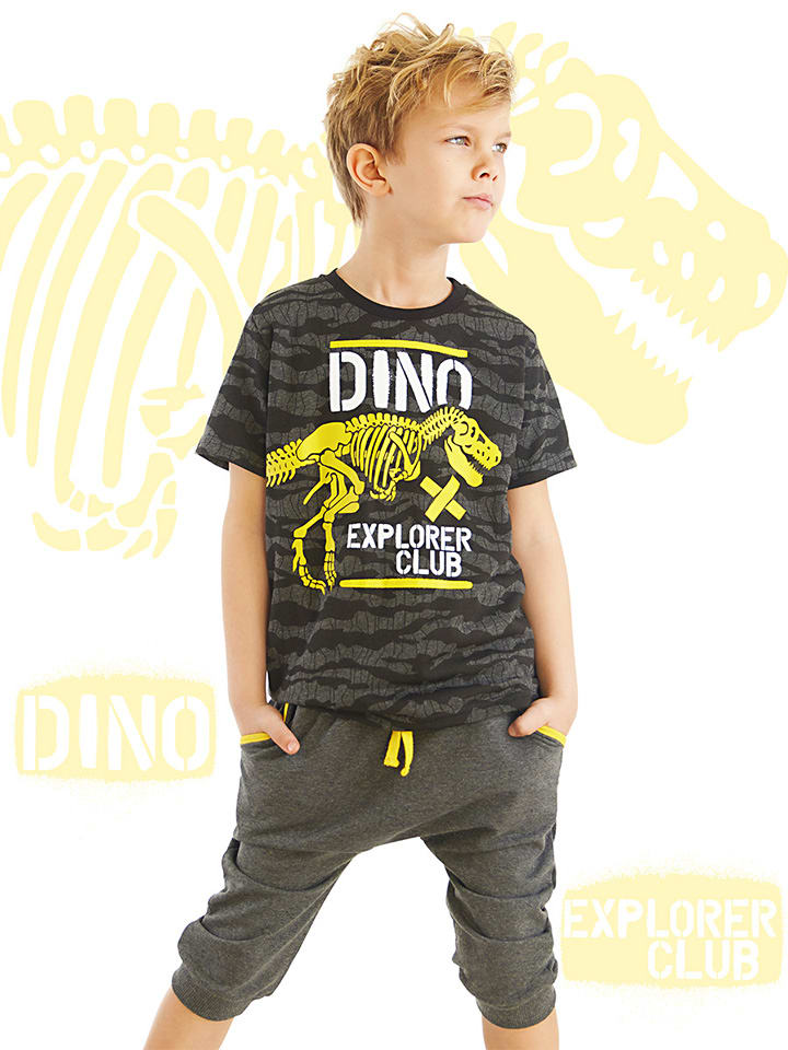 2-delige outfit "Dino" grijs