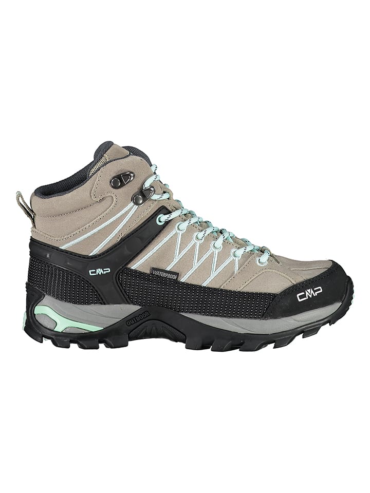Leder-Trekkingboots "Rigel" in Beige/ Schwarz