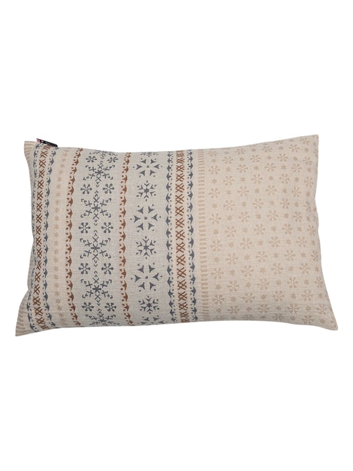 Kussenhoes "Lino - Noorse borduursels" beige