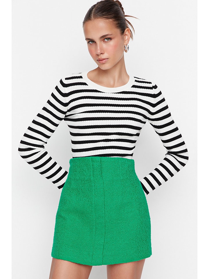 Pullover in Schwarz/ Weiß