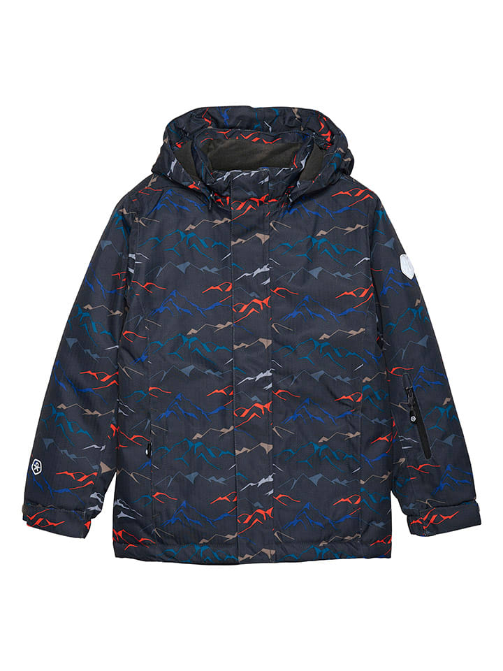 Ski-/ Snowboardjacke in Dunkelblau/ Bunt