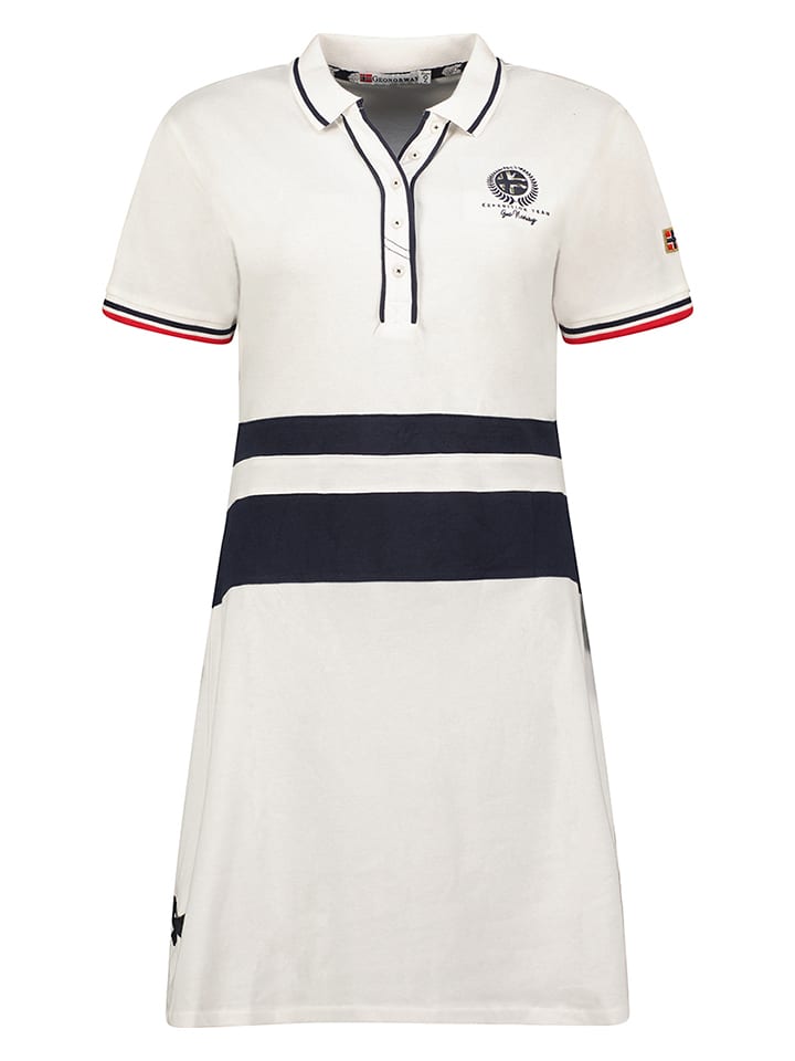 Geographical Norway Polojurk Kyliane wit donkerblauw goedkoop kopen limango