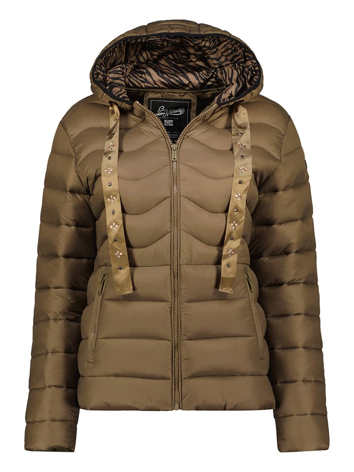 Geographical Norway Doorgestikte jas Bonita bruin goedkoop kopen limango