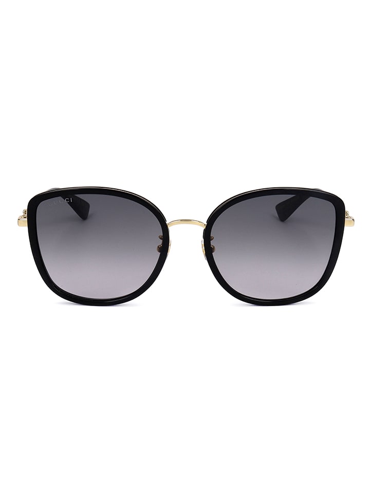 Gucci Damen-Sonnenbrille in Schwarz/ Gold günstig kaufen