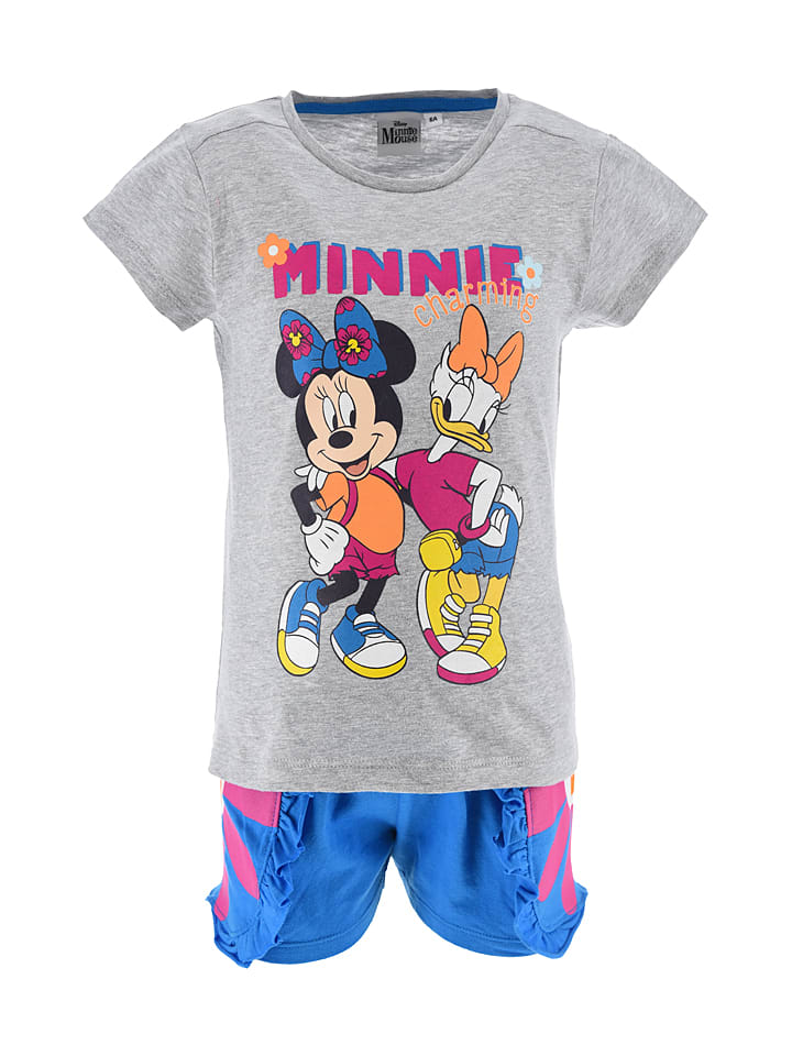 2tlg. Outfit "Minnie" in Grau/ Blau