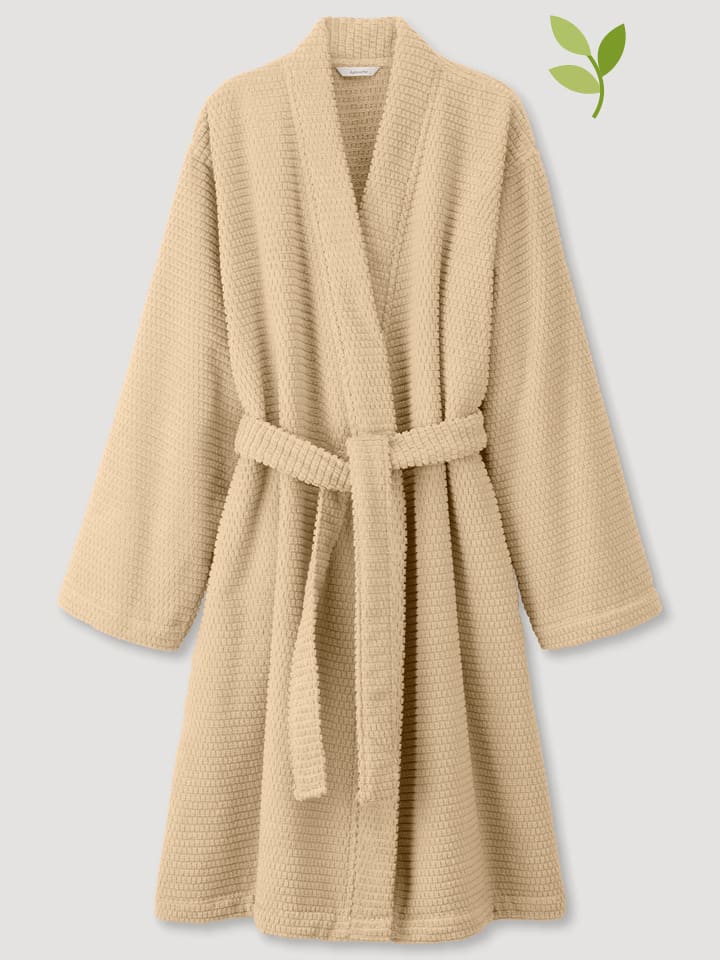 Hess Natur Supersoft badjas beige goedkoop kopen limango