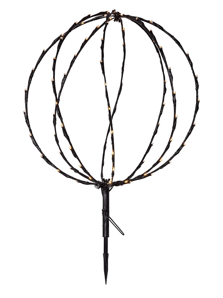 LED-Solar-Gartenstecker "Sphere" in Schwarz - (B)40 x (H)54 cm