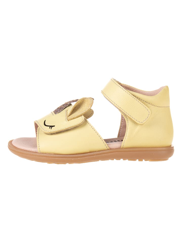 Leren sandalen geel