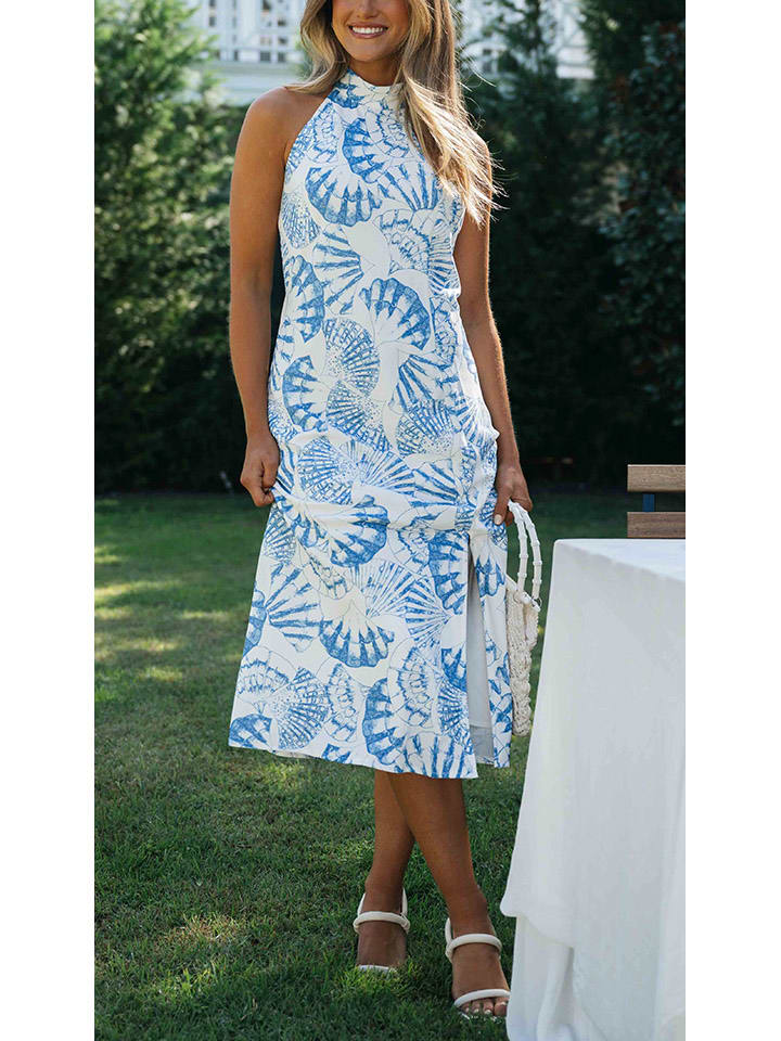 Jurk crème/Blau