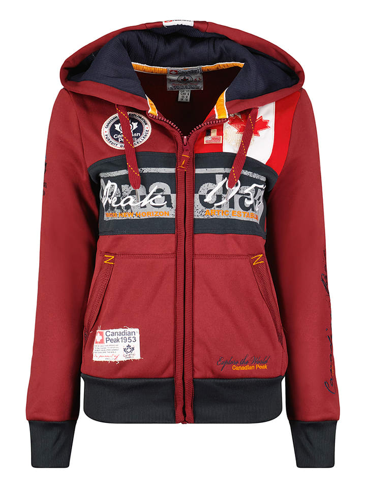 Sweatvest "Face" rood