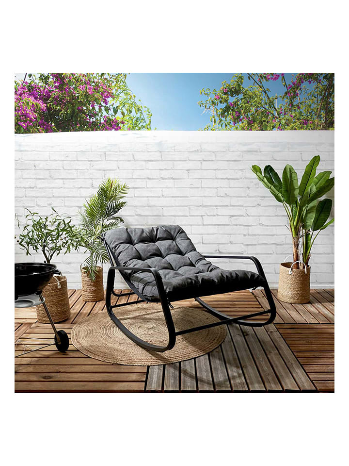 Schommelstoel zwart - (H)92 x (H)69 x (D)130 cm
