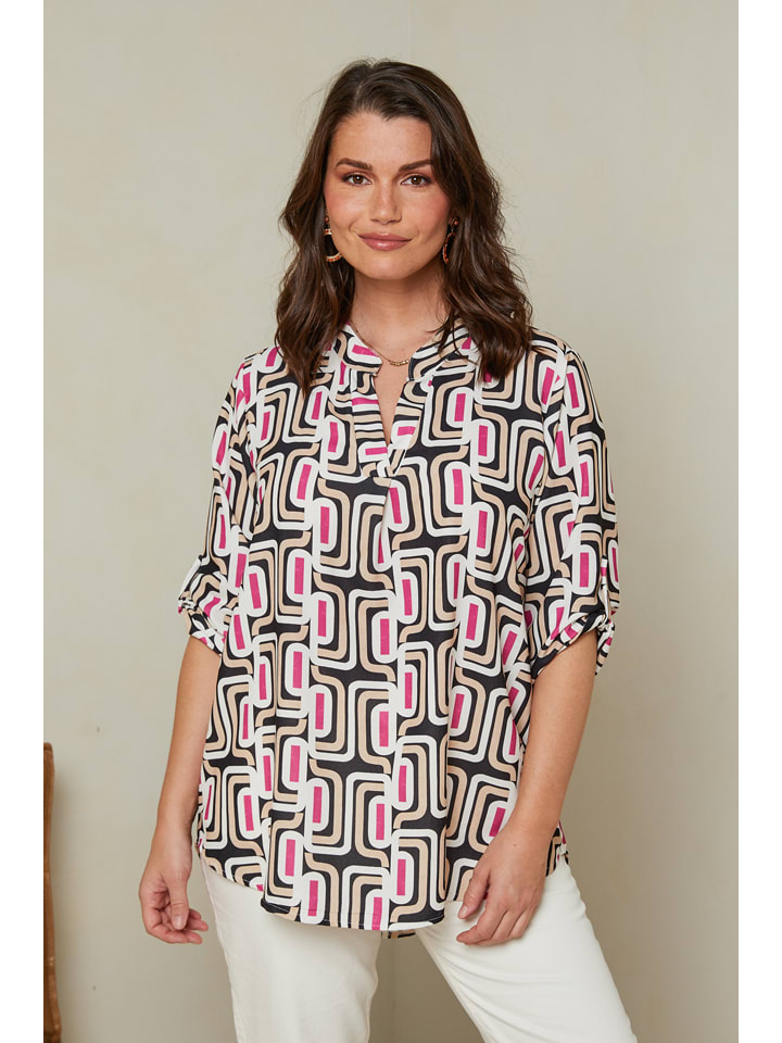 Blouse zwart/wit