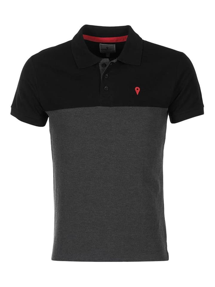 Poloshirt "Caloste" antraciet/zwart