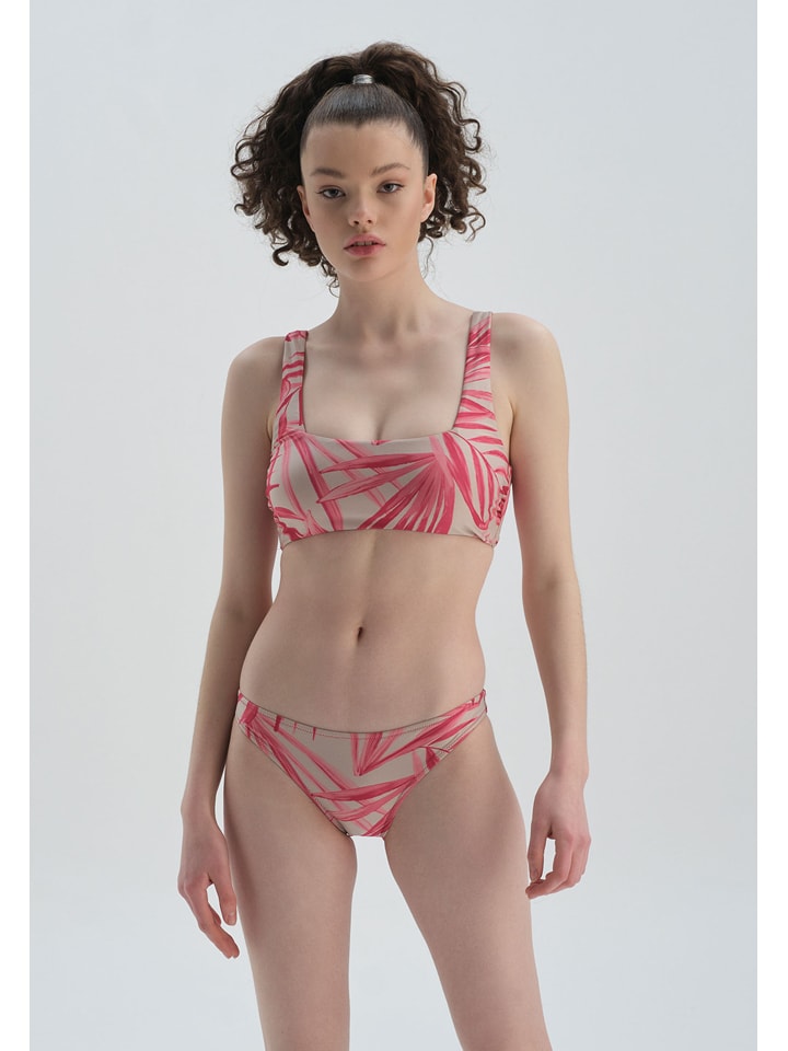 Bikinislip roze/beige