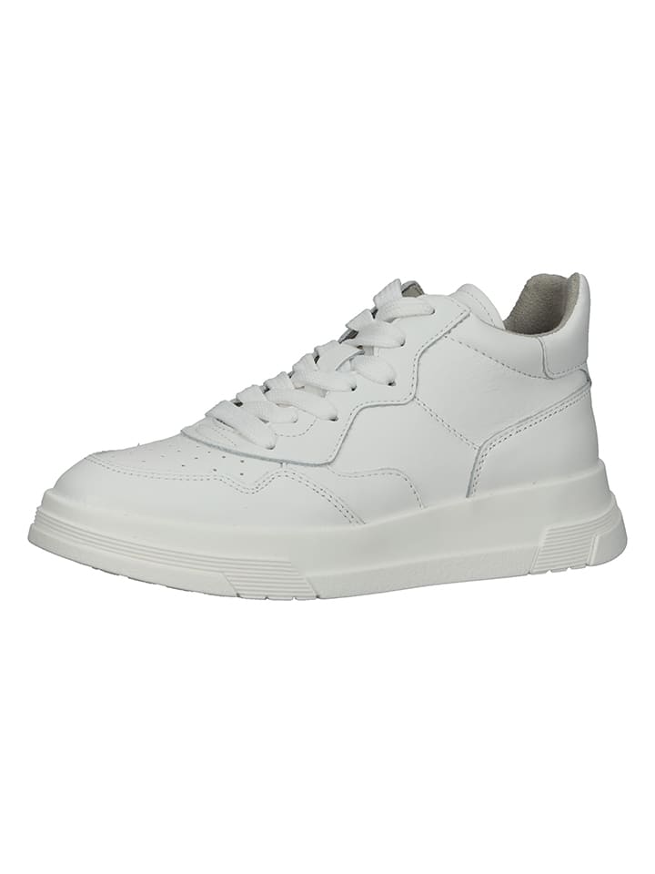 Leder-Sneakers in Weiß