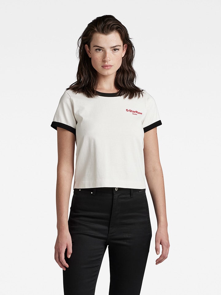 G Star Shirt wit zwart goedkoop kopen limango