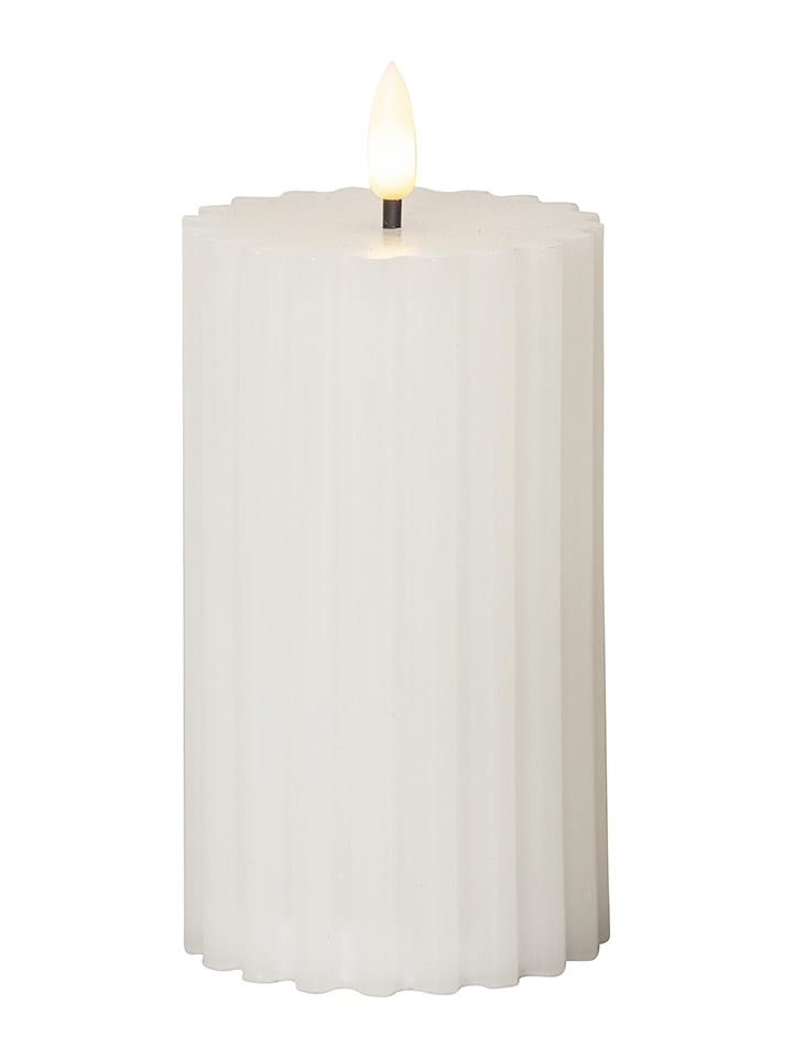 Świeca LED w kolorze białym - wys. 10 cm