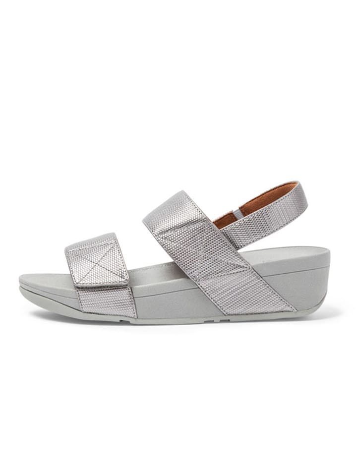 Keilsandaletten in Silber
