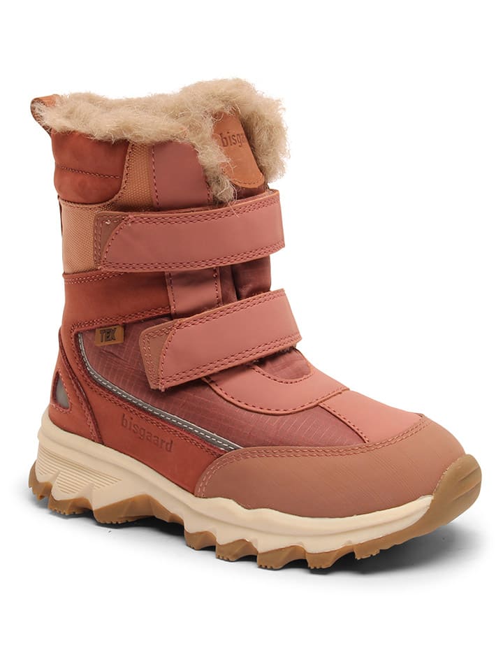 Leder-Winterboots in Rosa