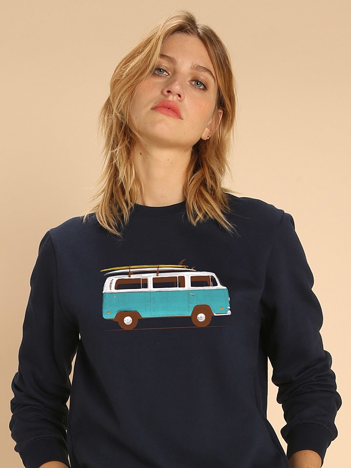 Bluza "Blue Van" w kolorze granatowym