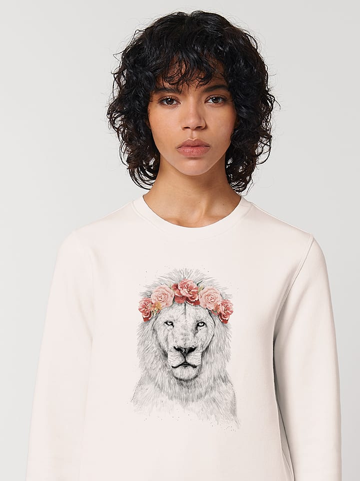 Bluza "Festival Lion Spring" w kolorze kremowym