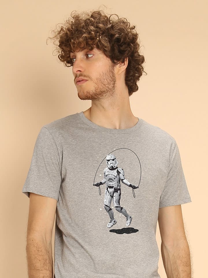 Koszulka "Stromtrooper Skipping" w kolorze szarym