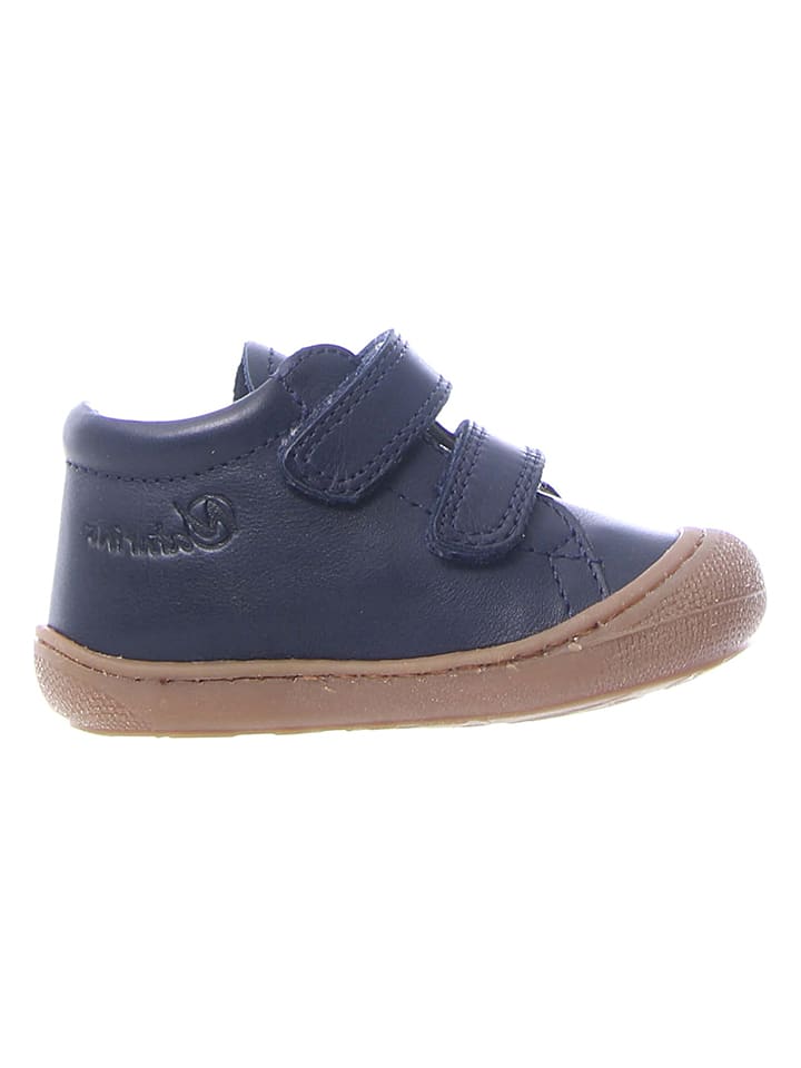 Skórzane sneakersy w kolorze granatowym