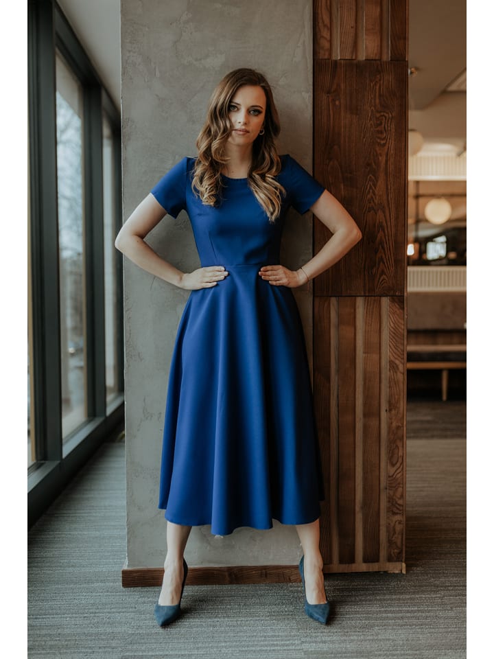 Cocktailjurk donkerblauw discount