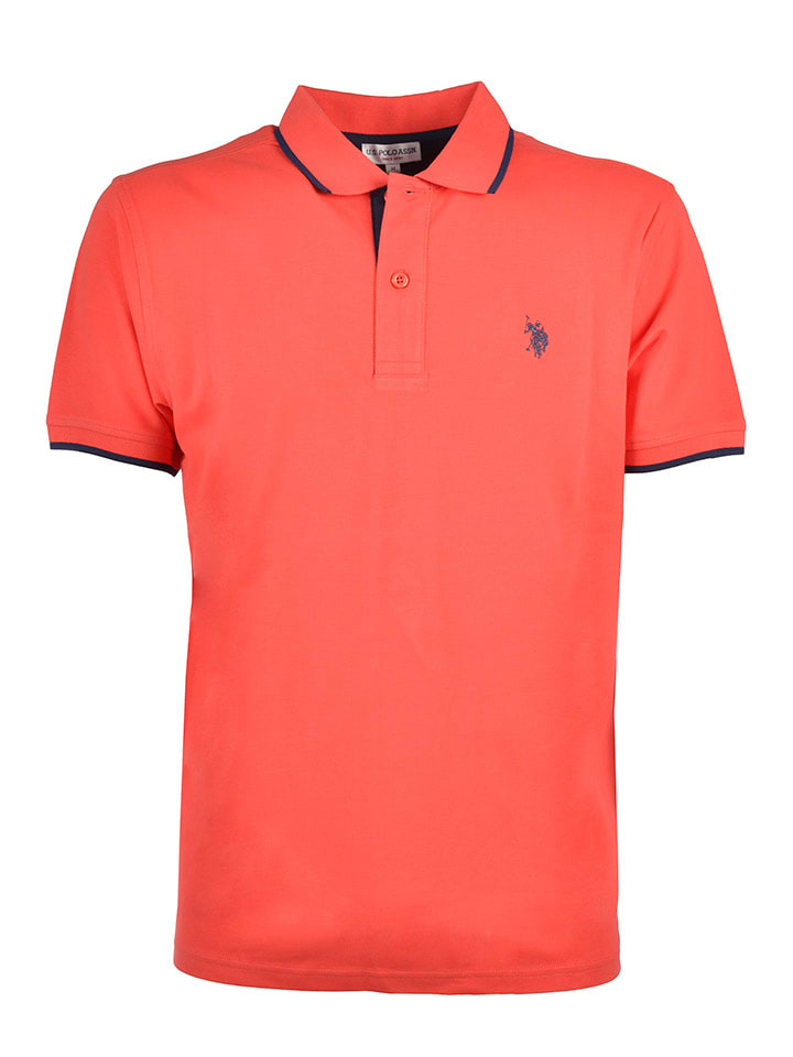 Koszulka polo w kolorze koralowym