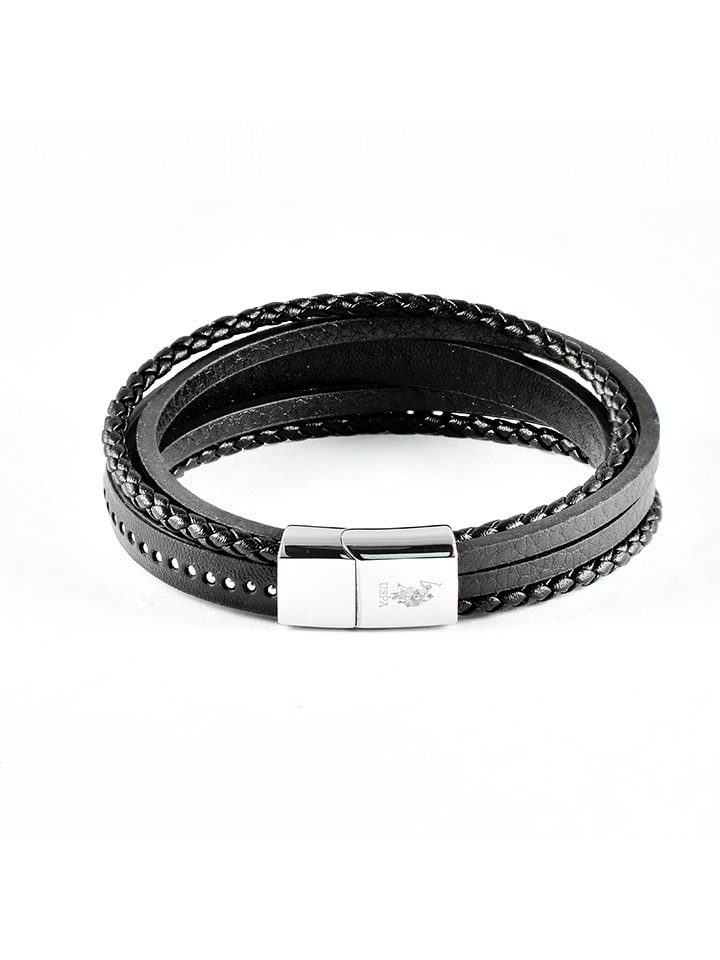 Leder-Armband in Schwarz