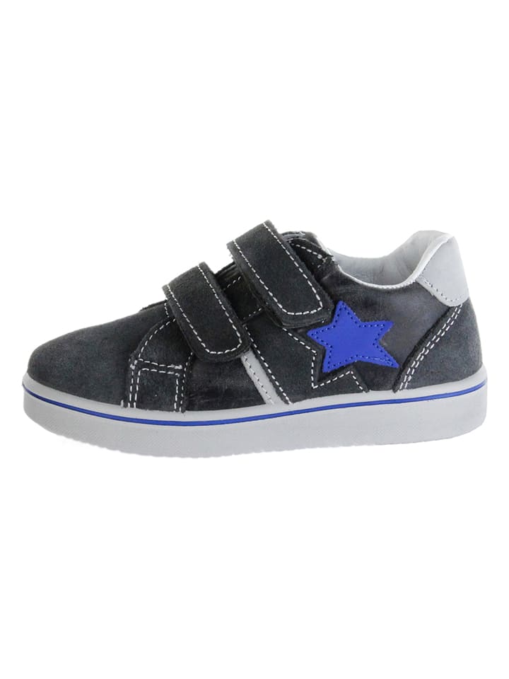 Leder-Sneakers in Grau