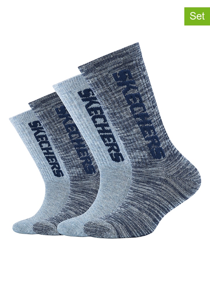 Skechers 4er-Set: Socken in Hellblau/ Grau günstig kaufen | limango