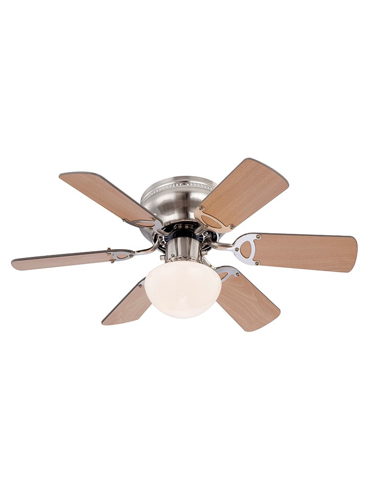 LED-Deckenventilator in Braun/ Grau - (B)76 x (H)28cm