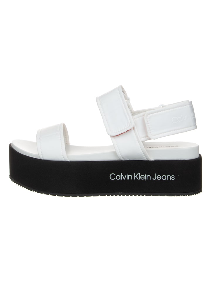 Calvin Klein Sandalen in Weiß/ Schwarz günstig kaufen | limango
