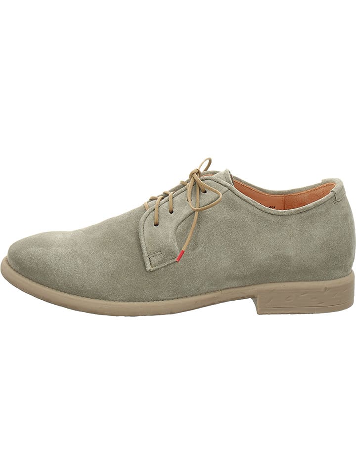 Skórzane trzewiki "Civita" w kolorze khaki
