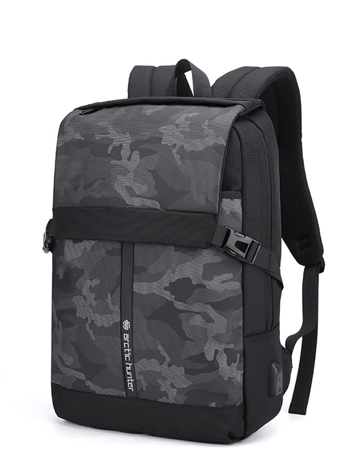 Arctict Hunter Rucksack "Arctic Hunter" in Schwarz/ Grau - (B)31 x (H ...