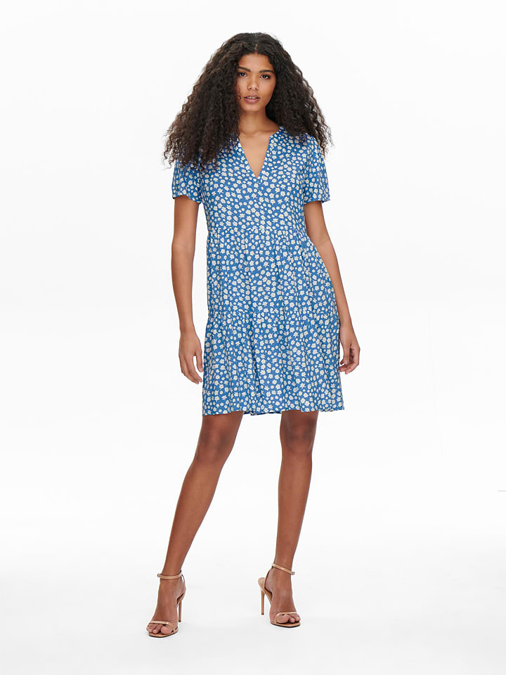 Blauwe jurk only top