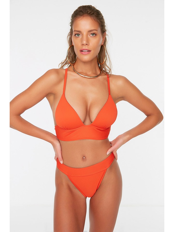 Figi bikini w kolorze pomarańczowym