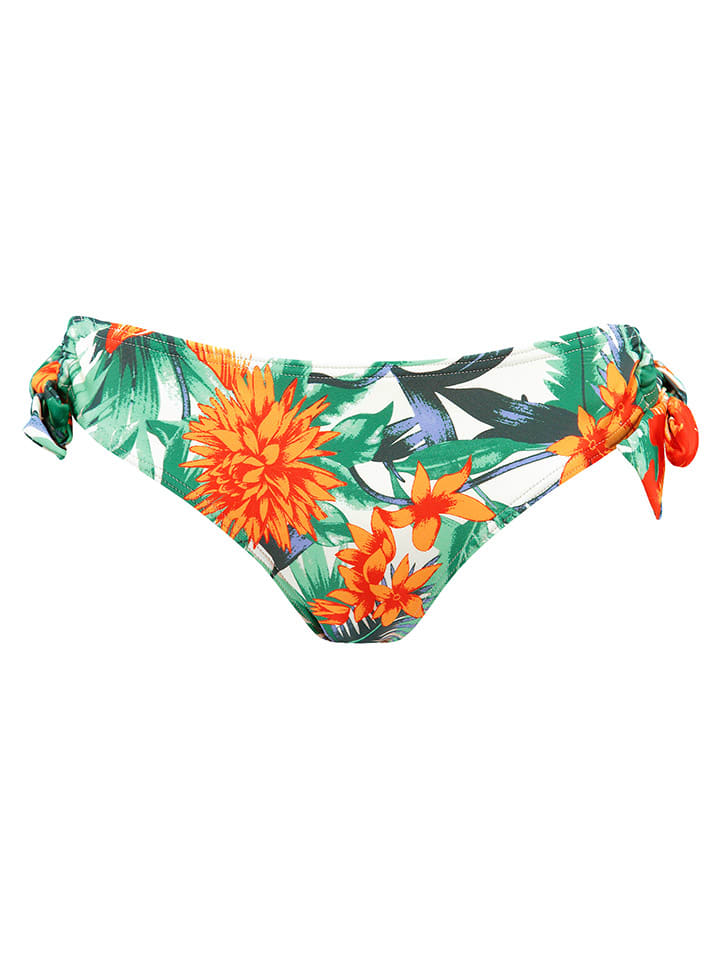 Figi bikini "Ruruthu" w kolorze zielono-pomarańczowym