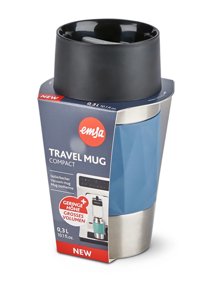 Thermobecher "Travel Mug Compact" in Blau - 300 ml