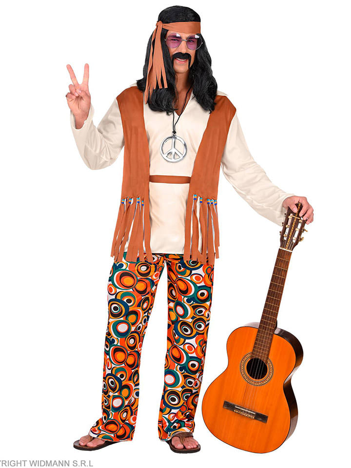 4-częściowy kostium "Hippie' ze wzorem