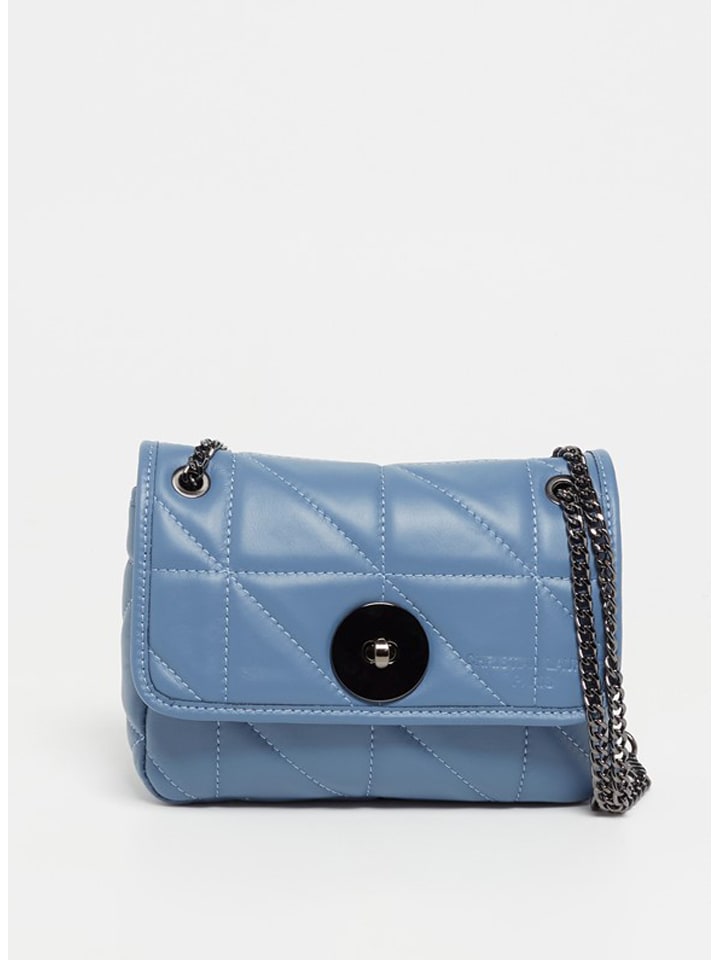 Christian Laurier Skórzana torebka "Ania" w kolorze błękitnym 21 x 14