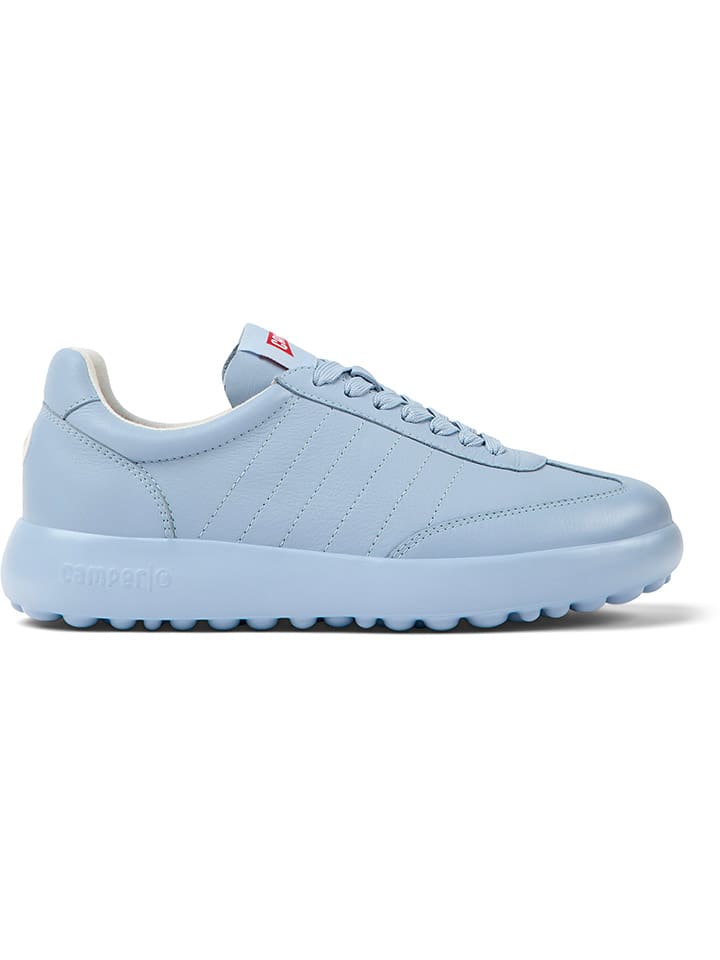 Skórzane sneakersy w kolorze błękitnym
