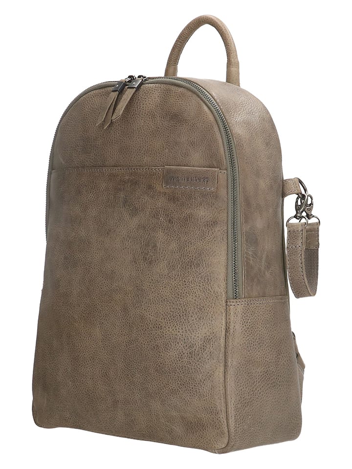 micmacbags Leren rugzak taupe B 30 x H 40 x D 13 cm