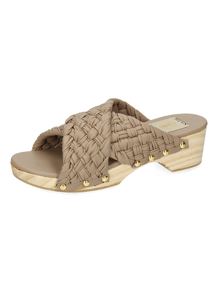 Leder-Clogs "Sina 2" in Beige