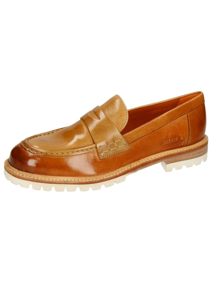 Leren mocassins "Regine 6" lichtbruin