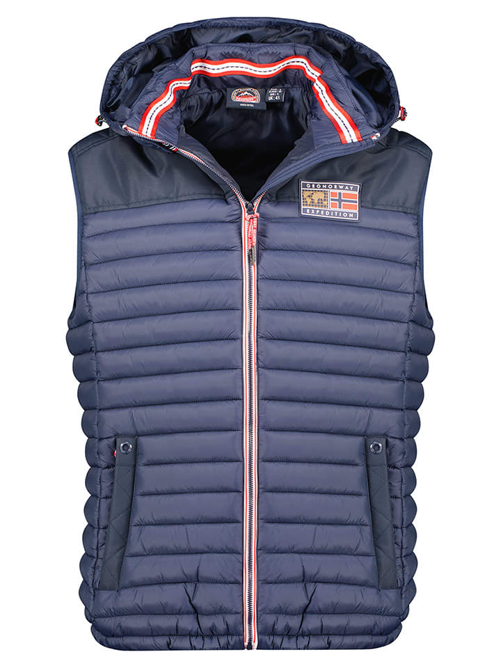 Doorgestikte bodywarmer "Vadalmo" donkerblauw